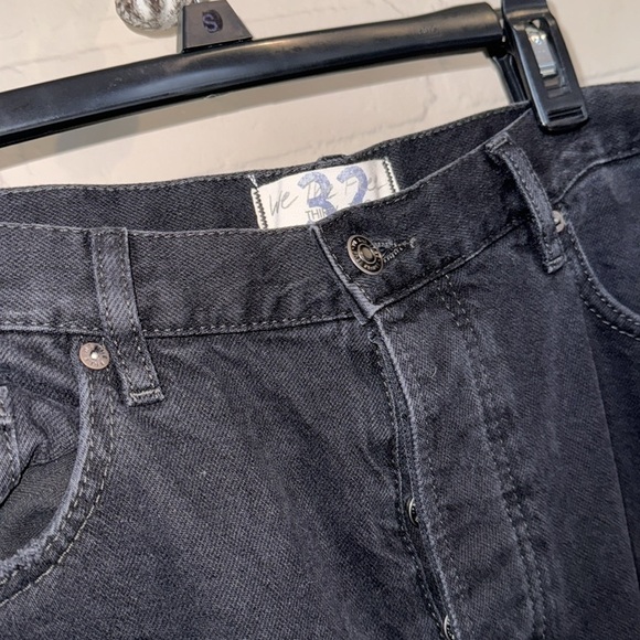 Free People jeans‎ black magic stretch distressed sz 32 NWT NEW plus size - Picture 5 of 9